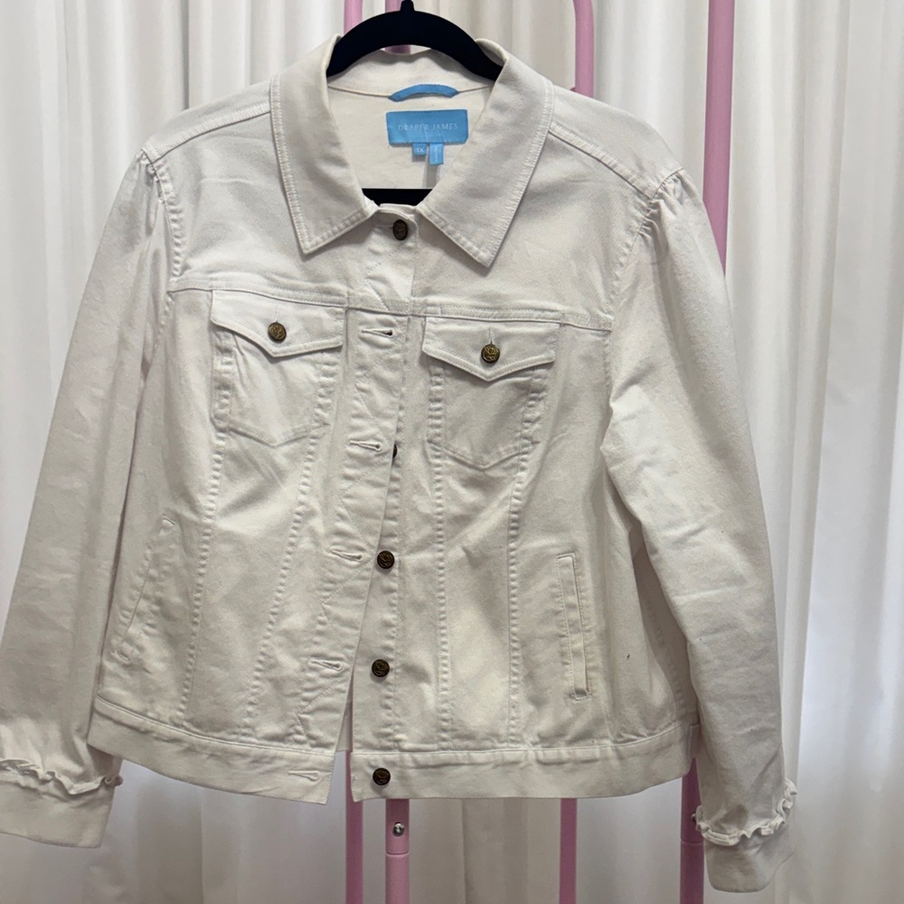 Draper James Off-White Denim Jacket
